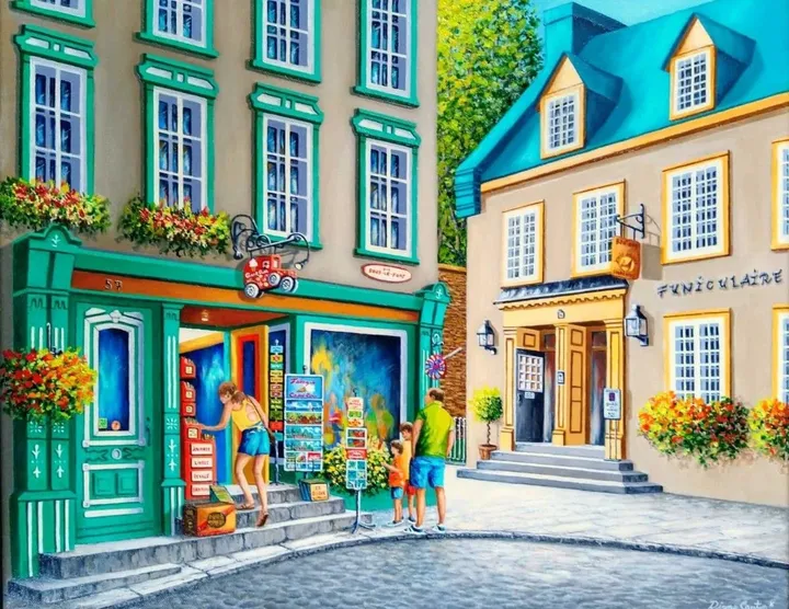 Les touristes, artwork by Diane Cantin