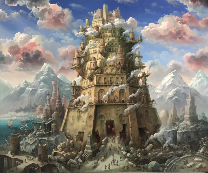 Tower of Babel., œuvre de Alexander Mikhalchyk