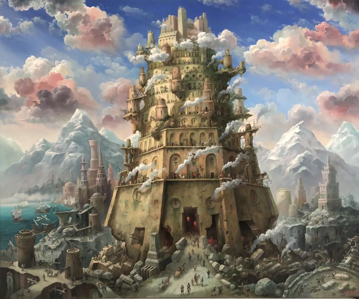 Tower of Babel., artwork by Alexander Mikhalchyk