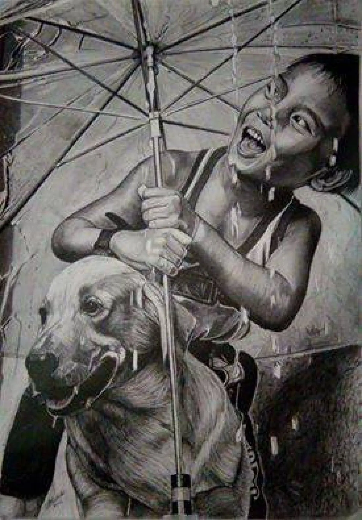 BOY WITH DOG, œuvre de Apostolos Patselis
