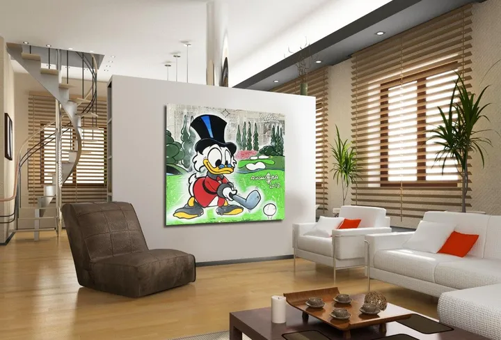 Picsou @ Augusta Hole 12, œuvre de Lio Settini