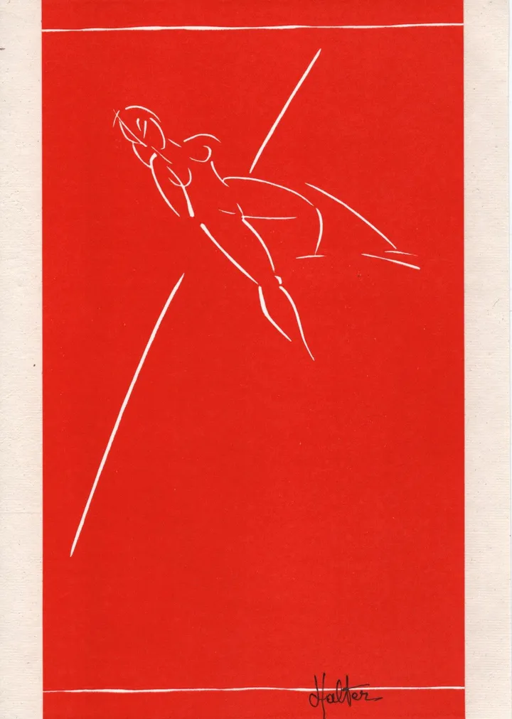 Nu rouge, artwork by Alain HALTER