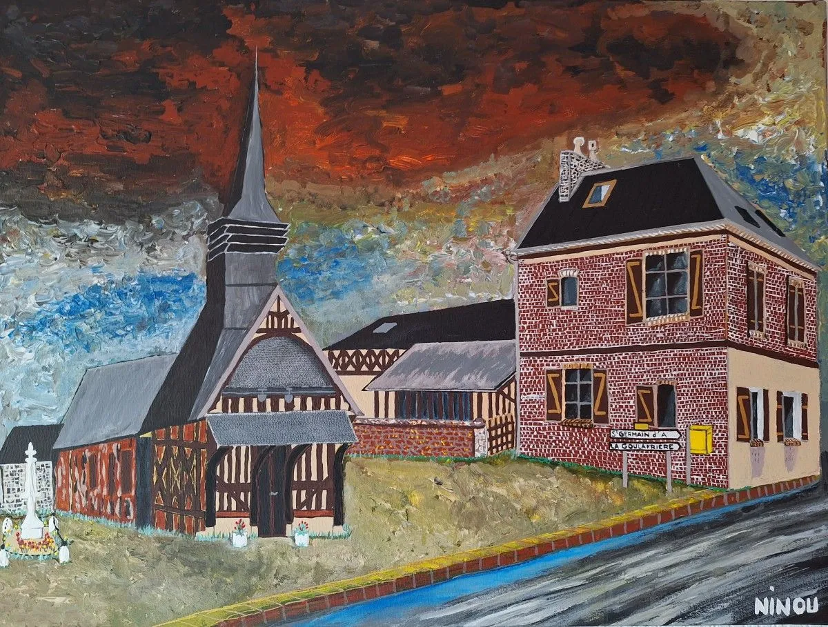 N° 80 Saint Germain de Bonneval, artwork by Jean-Michel FRAMERY