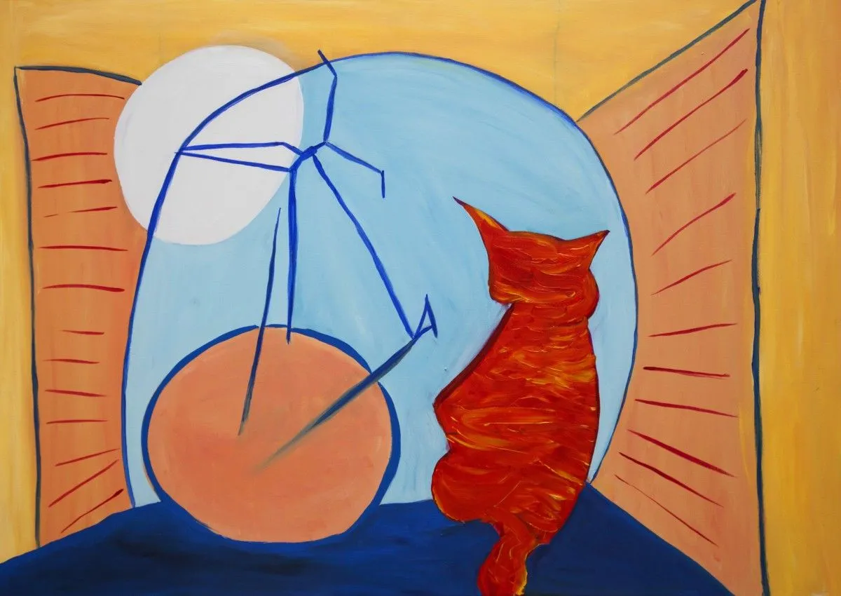 Bike and the Cat, artwork by Gigi Martins