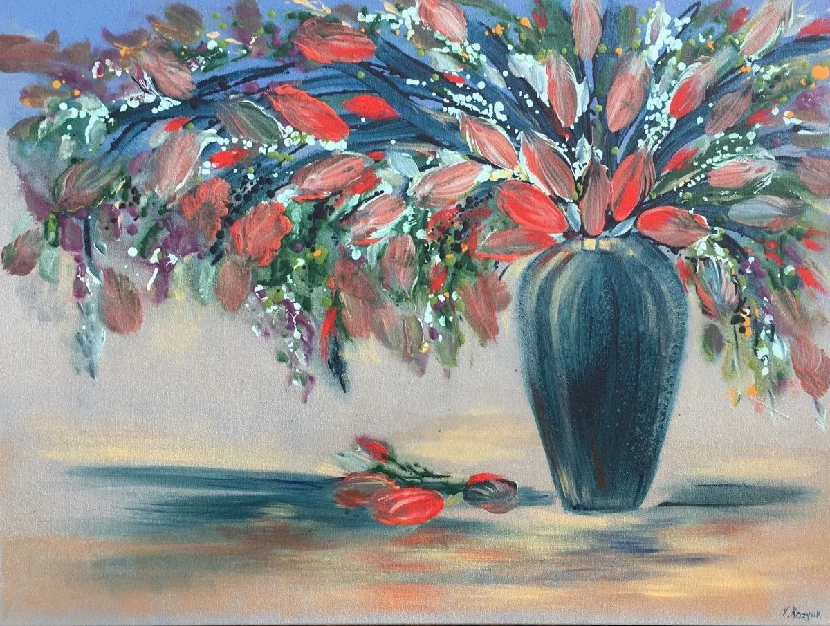 Unexpected Flowers, artwork by Khrystyna Kozyuk