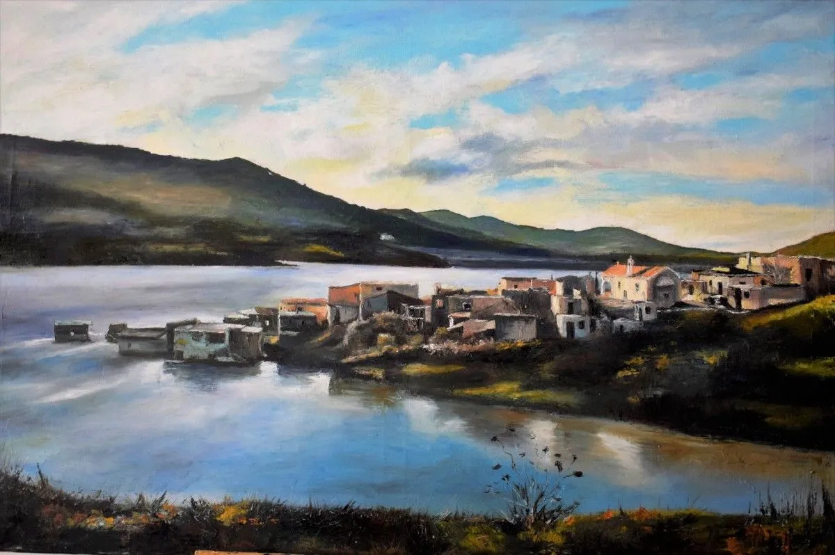 A flooded village, œuvre de Magdalena Wozniak-Melissourgaki