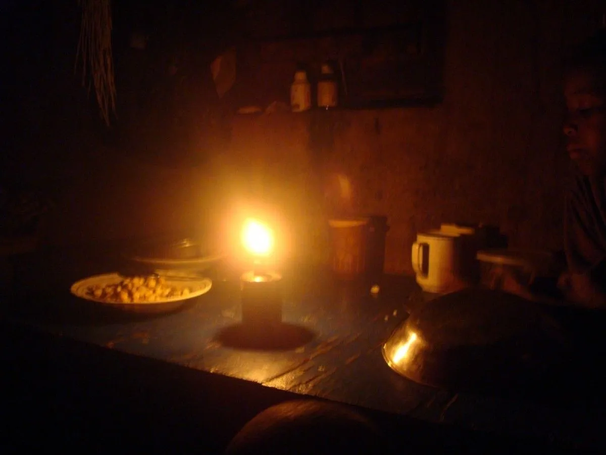 lighting in my village, artwork by Julius Musyoki