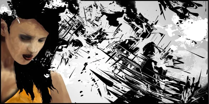 Digital girl serie - No 2, artwork by Jean-Francois Henri