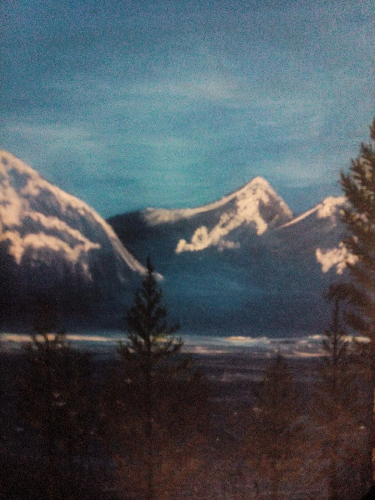 Snow mountains, artwork by Smita Urunkar