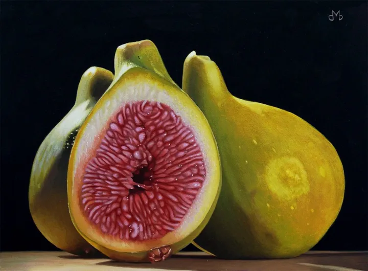 Three Green Figs, artwork by Dietrich Moravec