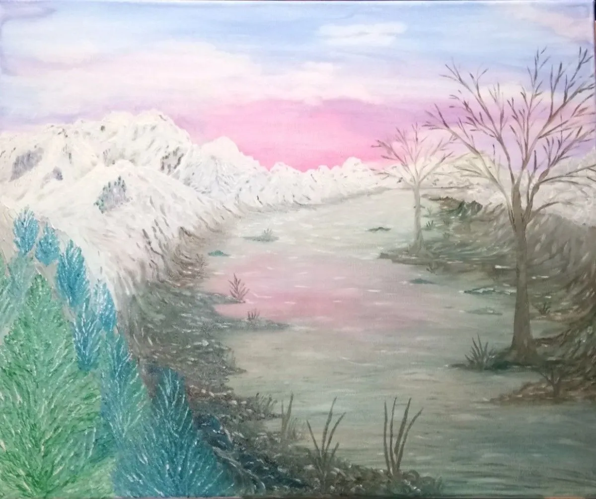 Ballade hivernale, œuvre de Viviane RINCK