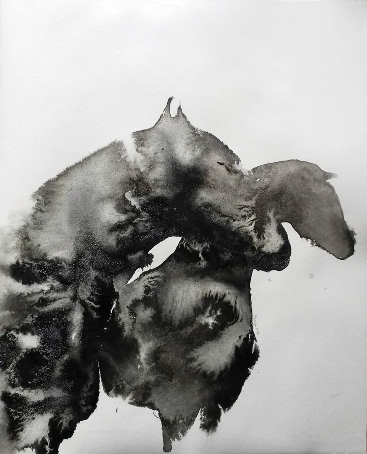Black Couple, artwork by marija colic