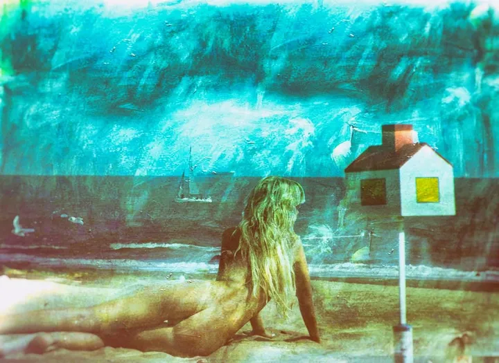 beach, artwork by Cornel Gingarasu