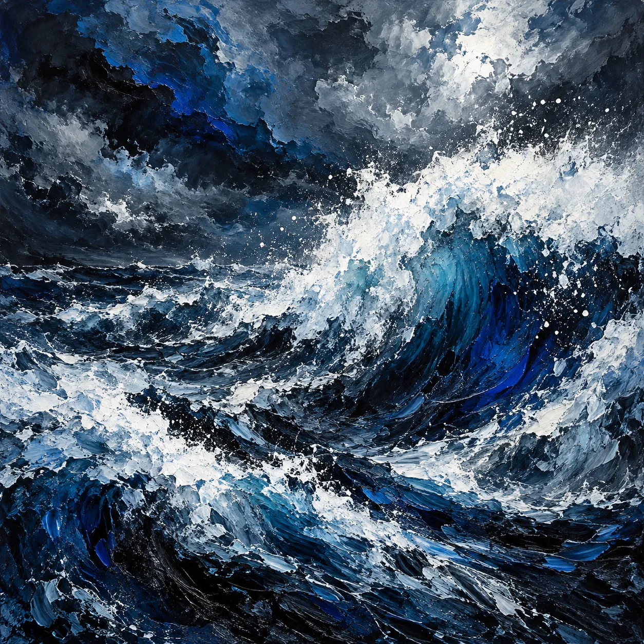 Tempête marine, œuvre de Jonathan Fournier