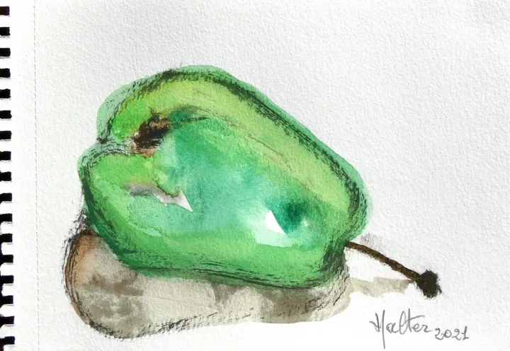 Poire verte, artwork by Alain HALTER