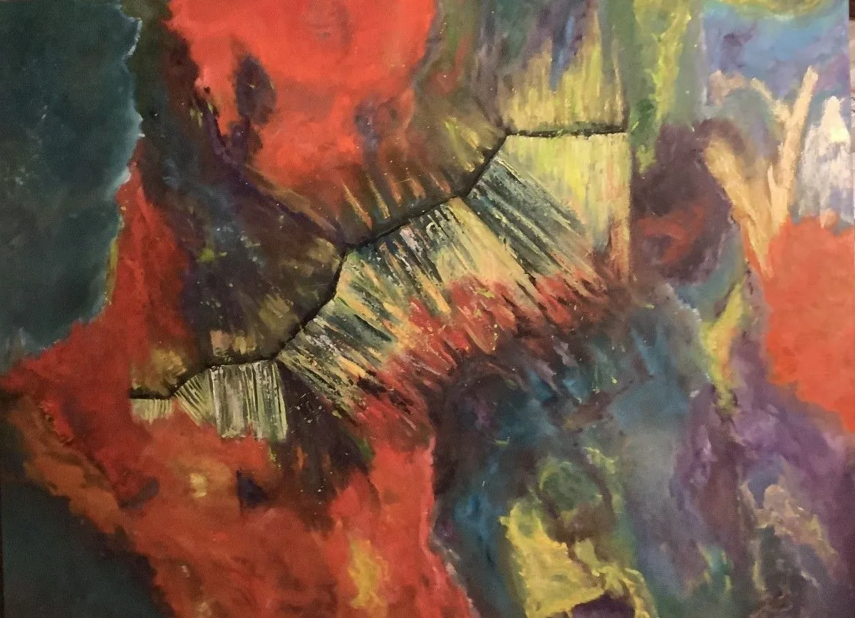218- Flamboyante, œuvre de Lynda Hamel