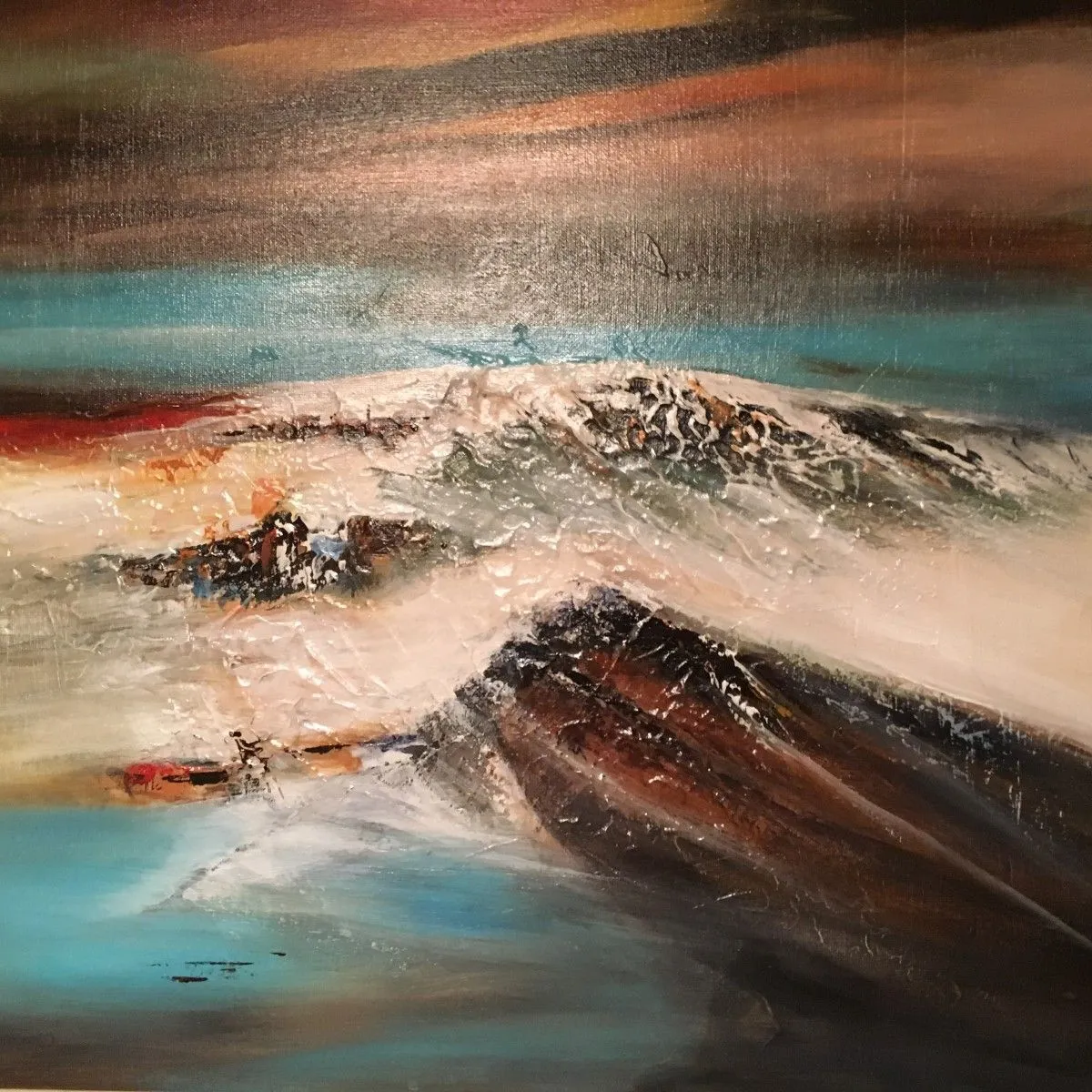 Montagne enneigee, artwork by Françoise AUGUSTINE