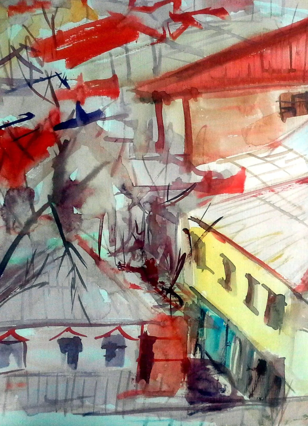 Down outside, artwork by Akpan Usoroh