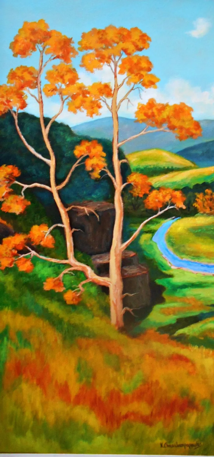 VIEW FROM THE BIG AUTUMN TREE, œuvre de Konstantinos Charalampopoulos