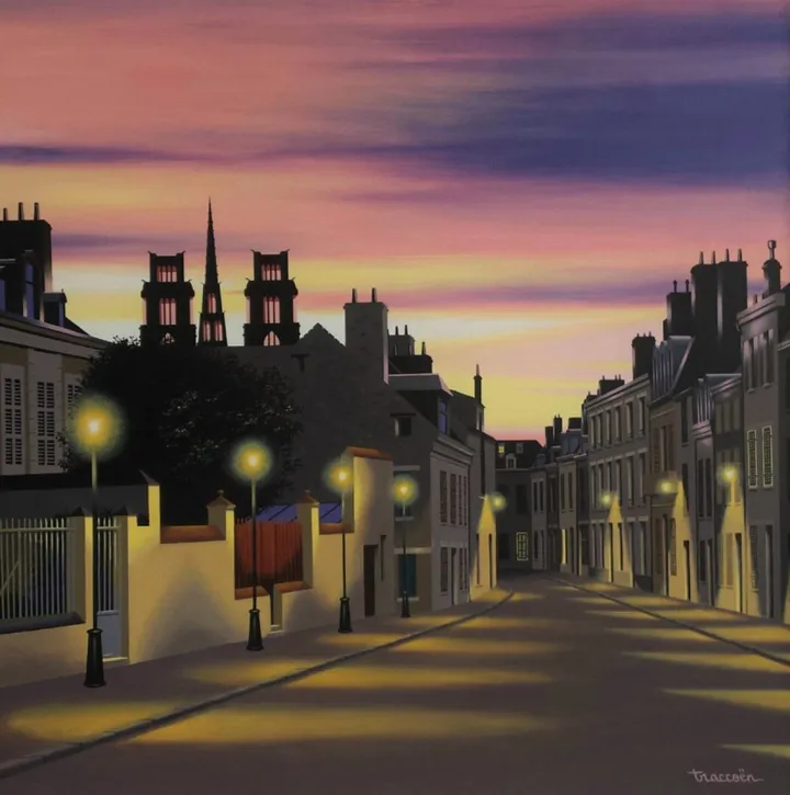 Orléans by night, artwork by Thierry Traccoën
