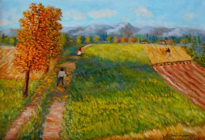 WAITING THE AUTUMN, artwork by Konstantinos Charalampopoulos