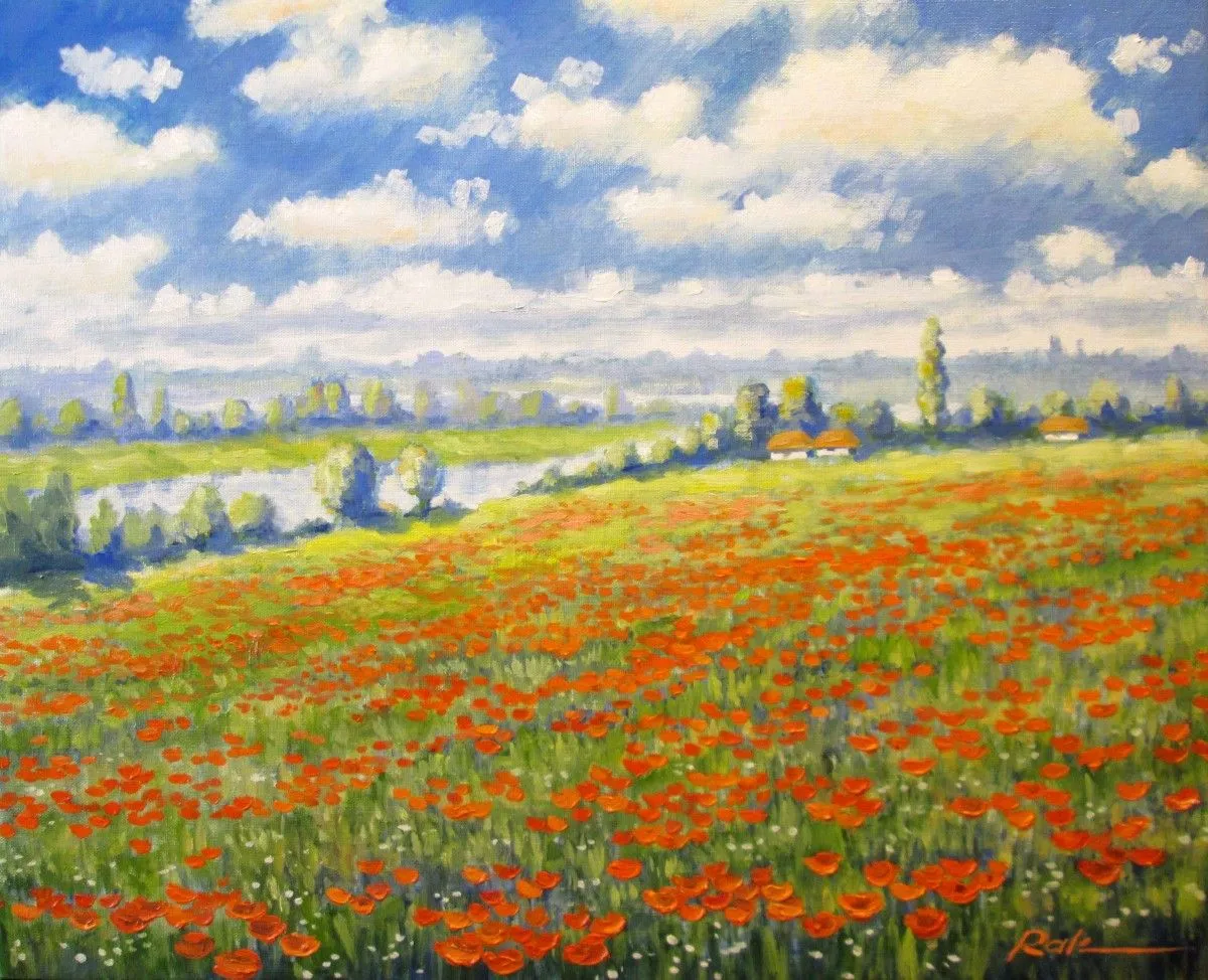 Poppies, artwork by Oleh Rak