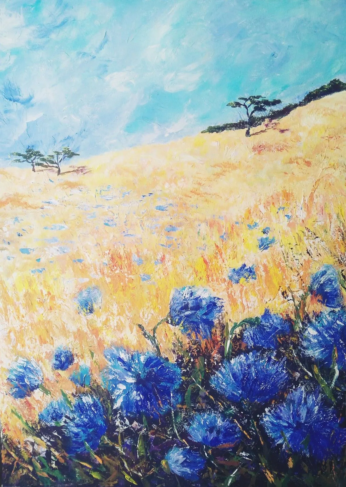 Cornflowers, œuvre de Tatyana Pchelnikova