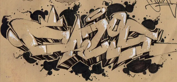Lettrage n°1, artwork by Jordi Buko