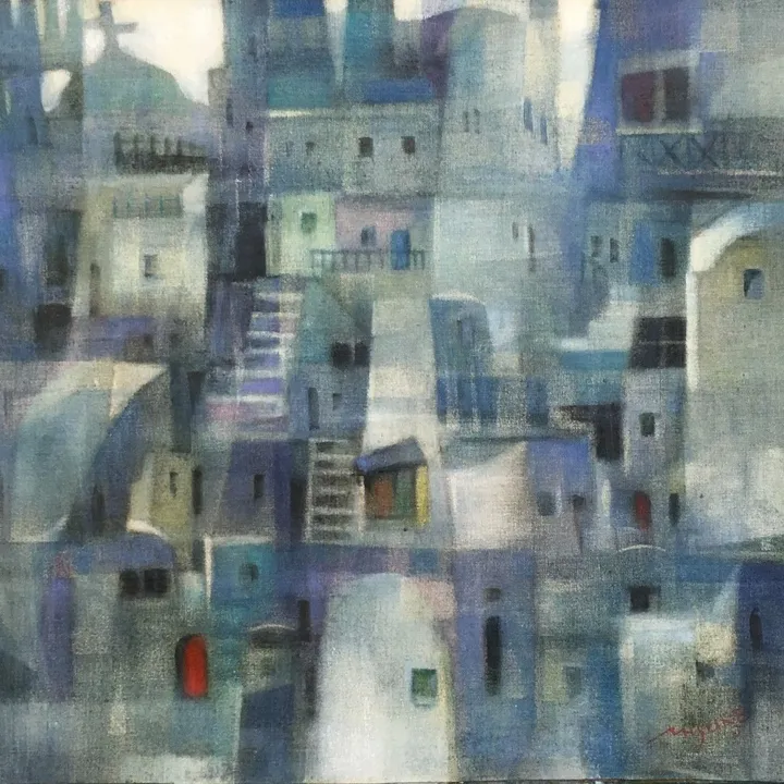 Fira of Santorini, artwork by Misure Nien