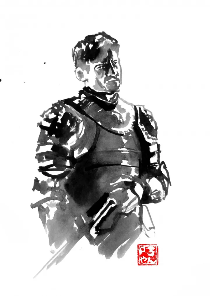 jaime lannister, artwork by pechane sumi-e