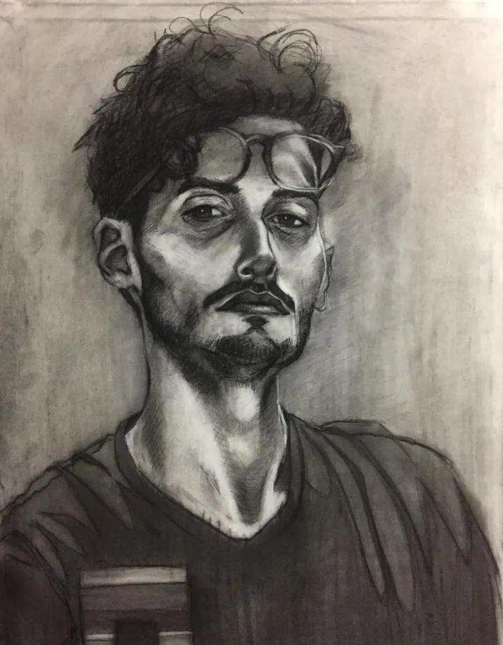 the artist, artwork by Gabriel Bouffard