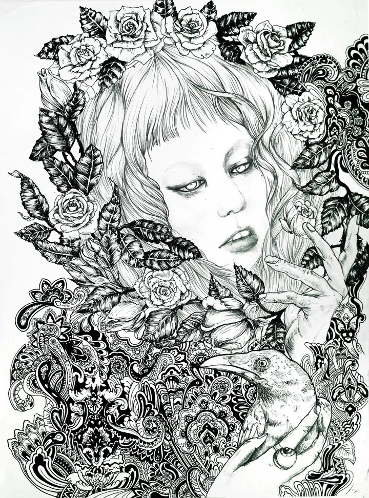 Omen, œuvre de Luke Gray