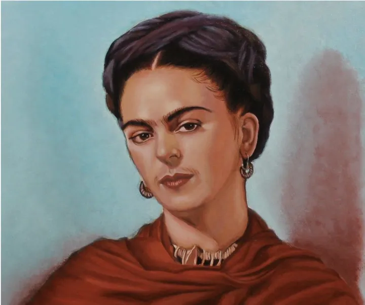La belle Frida Khalo d’après une photo, artwork by Manon Germain