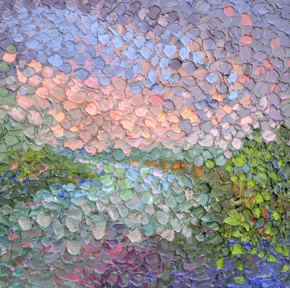 Spring evening, artwork by Olga Bezhina