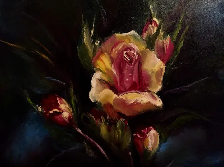 Roses, artwork by Alucha Kaledina