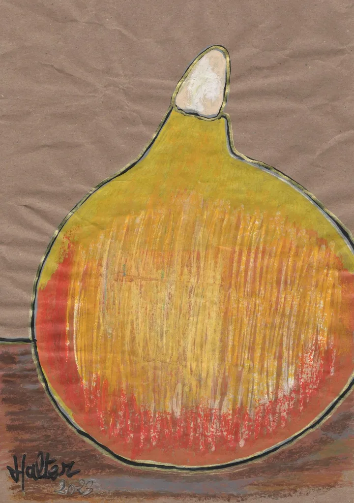 Potiron sur fond brun, œuvre de Alain HALTER