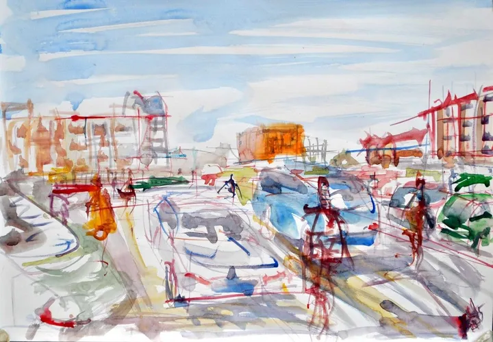 Magnum park -Almaty, artwork by Akpan Usoroh