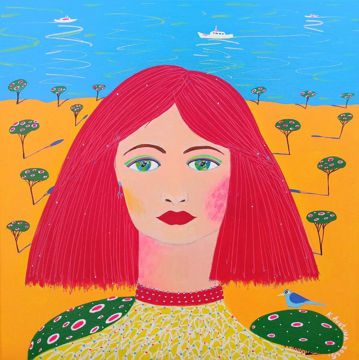 The Girl With An Ocean Eyes, œuvre de Katrina Avotina