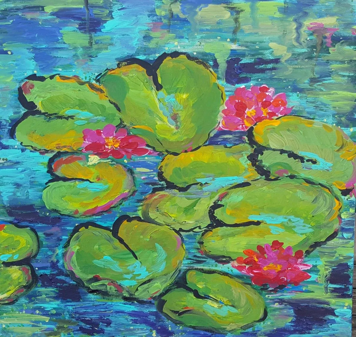 Pink lilies, artwork by Bloomin Blooms