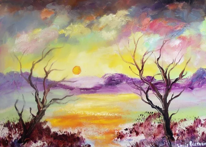 Sunset Trees, œuvre de Louis Pretorius