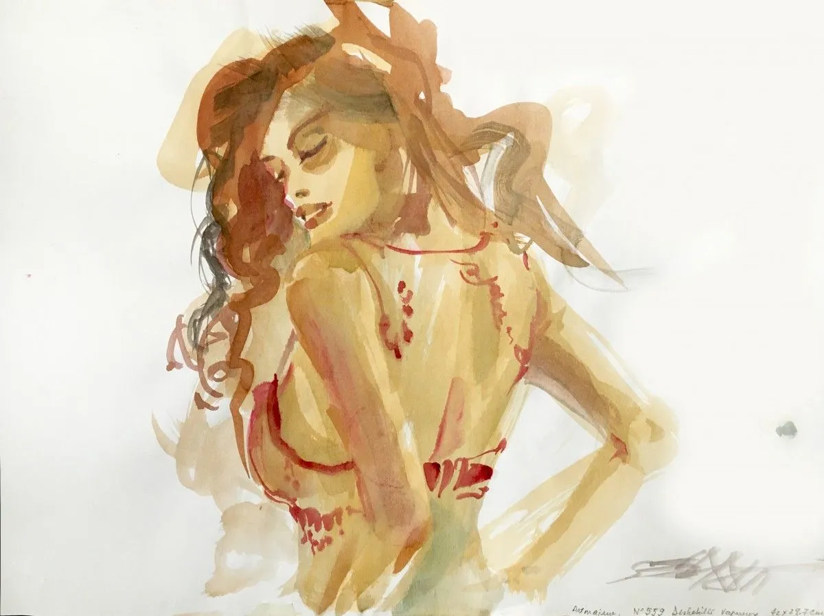 N°559 Déshabillé vaporeux, œuvre de Alexandre DUMITRESCU