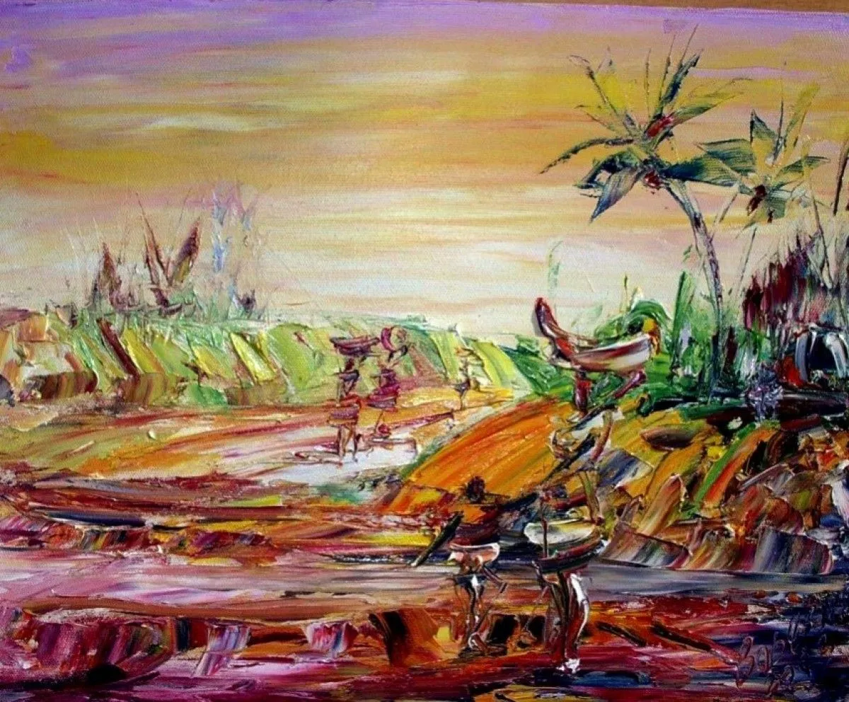 road to the farm, artwork by Akpan Usoroh