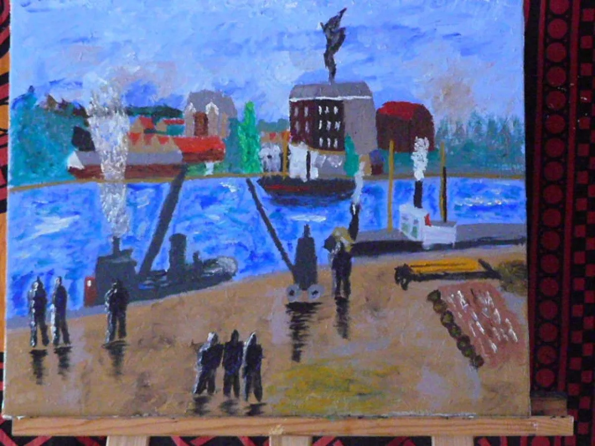 quai de la bourse, artwork by Christophe Constant
