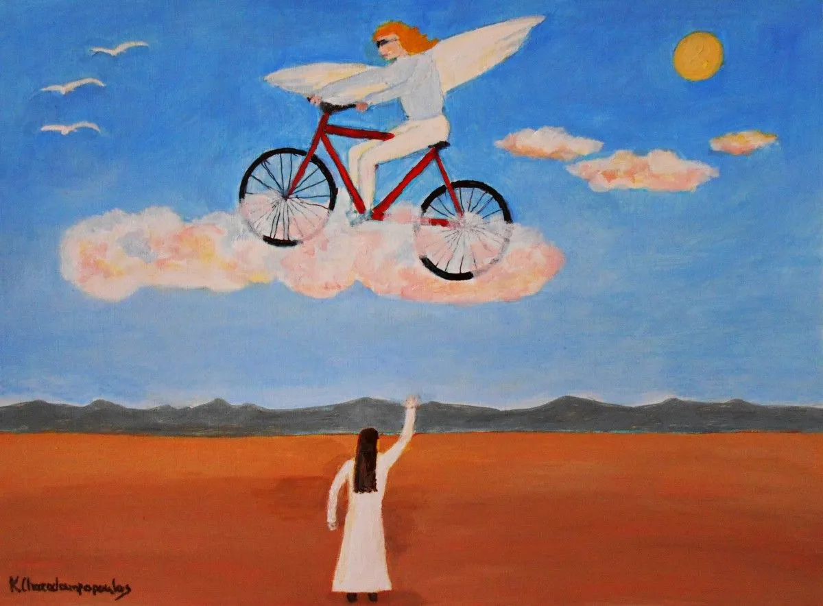 ANGEL CYCLIST, artwork by Konstantinos Charalampopoulos
