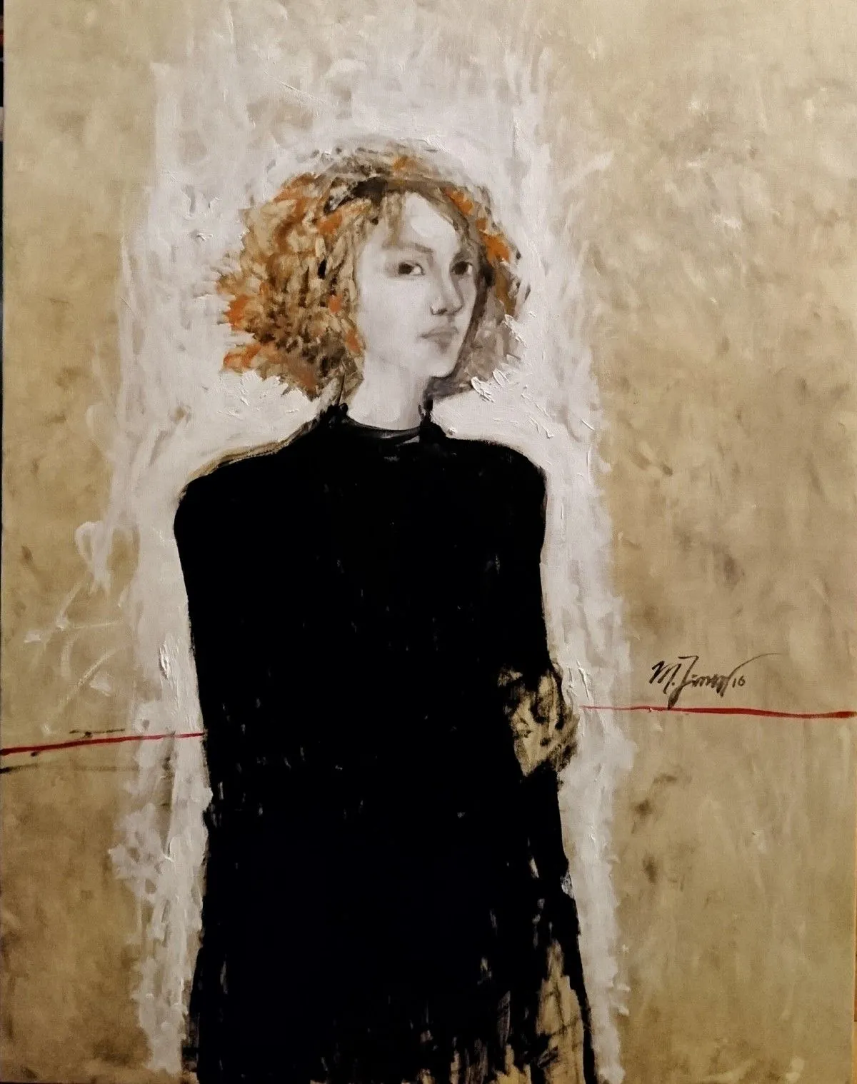 Woman in black, artwork by Maiko Jimsheleishvili