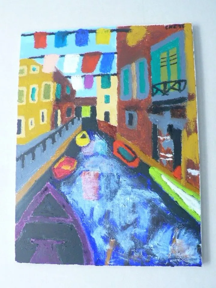 un canal de venise, artwork by Christophe Constant