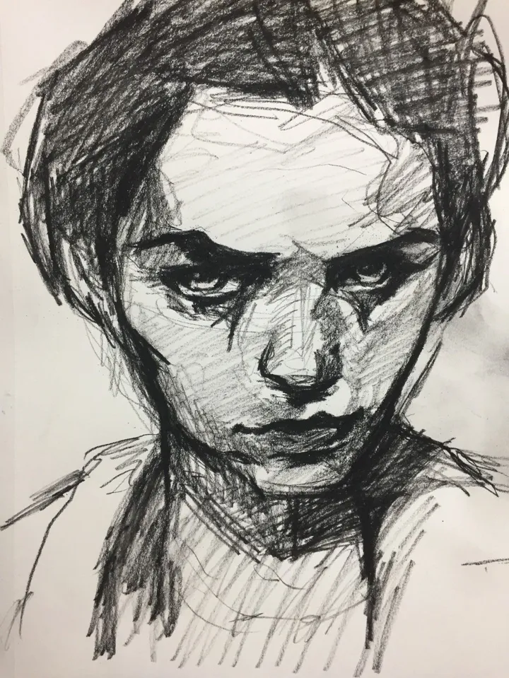 Portrait study 4, artwork by Gabriel Bouffard