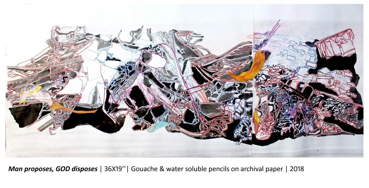 Man proposes , God disposes, artwork by Anni Kumari