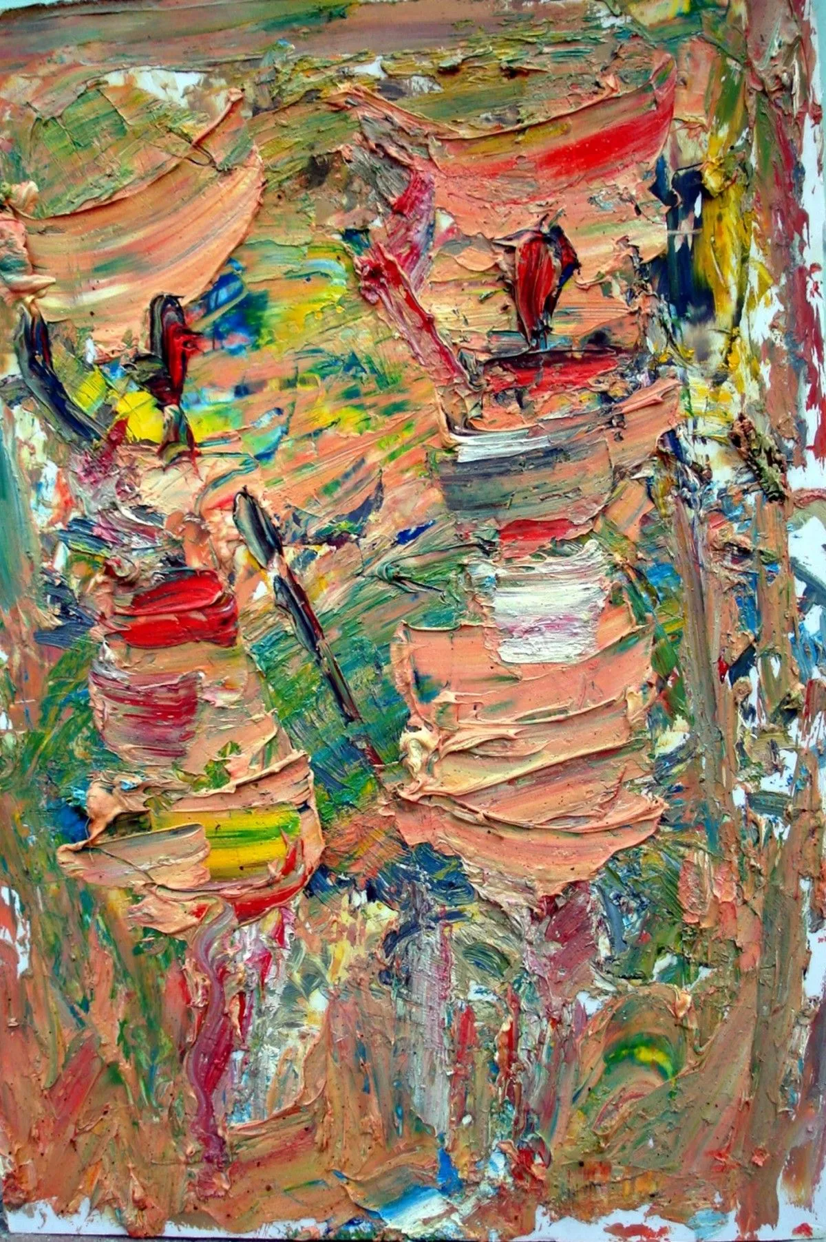 two farmers, artwork by Akpan Usoroh