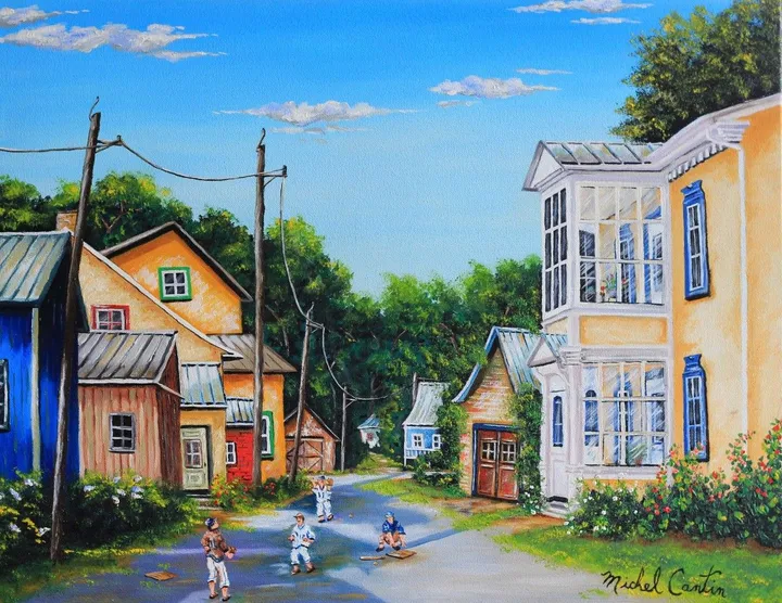 La joyeuse ruelle, artwork by Michel Cantin